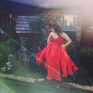 Ruby Red Prom Princess Beaded Sweetheart